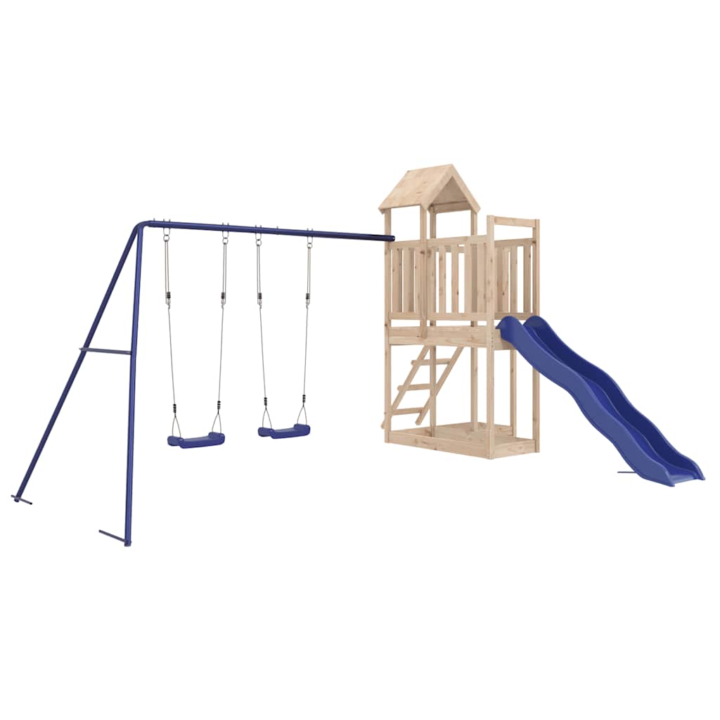 vidaXL Outdoor Playset Solid Wood Pine - Brown - 32538