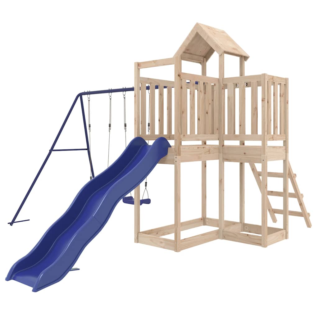 vidaXL Outdoor Playset Solid Wood Pine - Brown - 32538