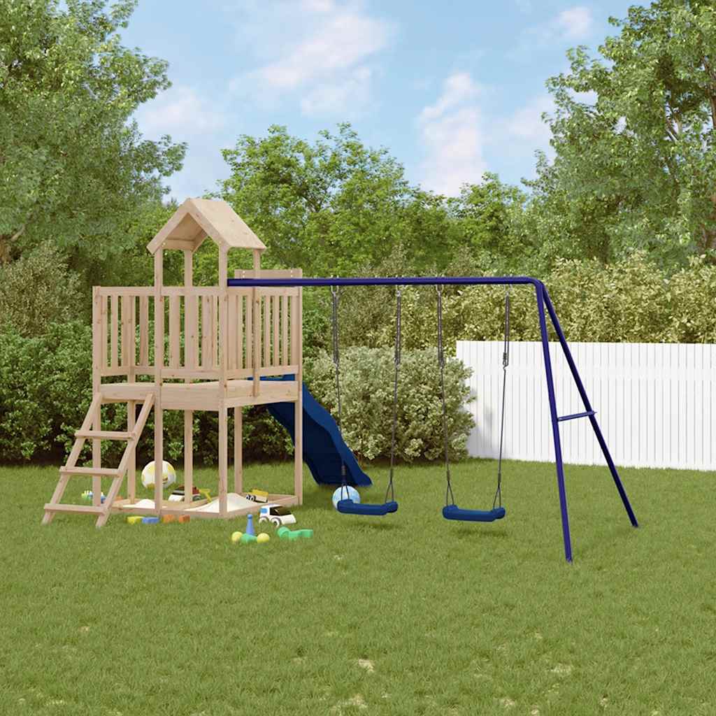 vidaXL Outdoor Playset Solid Wood Pine - Brown - 32538