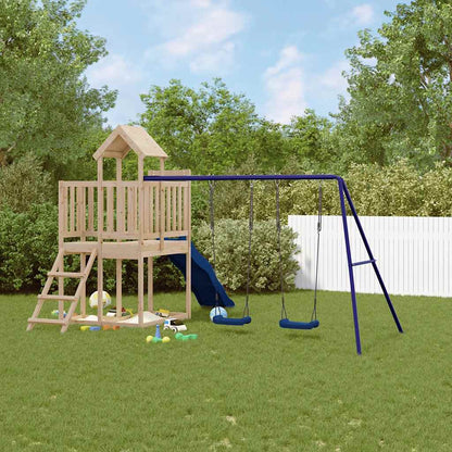 vidaXL Outdoor Playset Solid Wood Pine - Brown - 32538