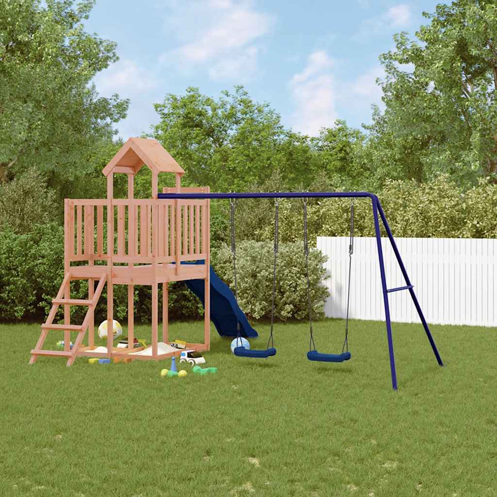 vidaXL Outdoor Playset Solid Wood Douglas - Brown - 32539