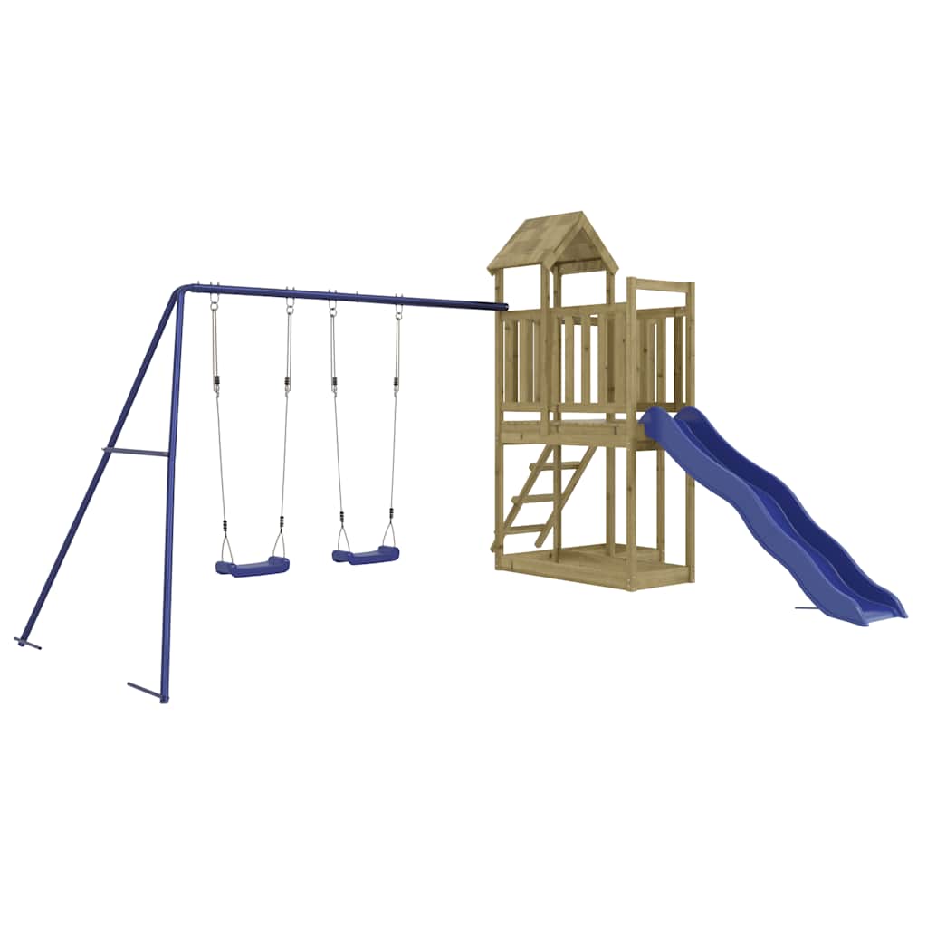 vidaXL Outdoor Playset Impregnated Wood Pine - Brown - 32540