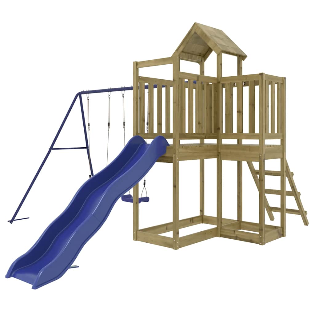 vidaXL Outdoor Playset Impregnated Wood Pine - Brown - 32540