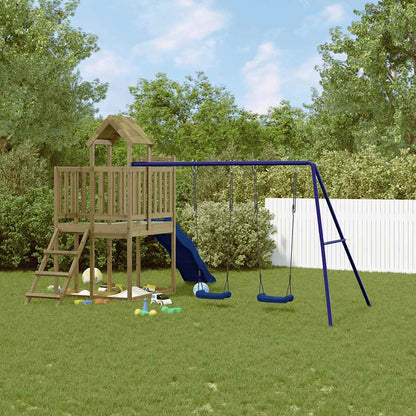vidaXL Outdoor Playset Impregnated Wood Pine - Brown - 32540