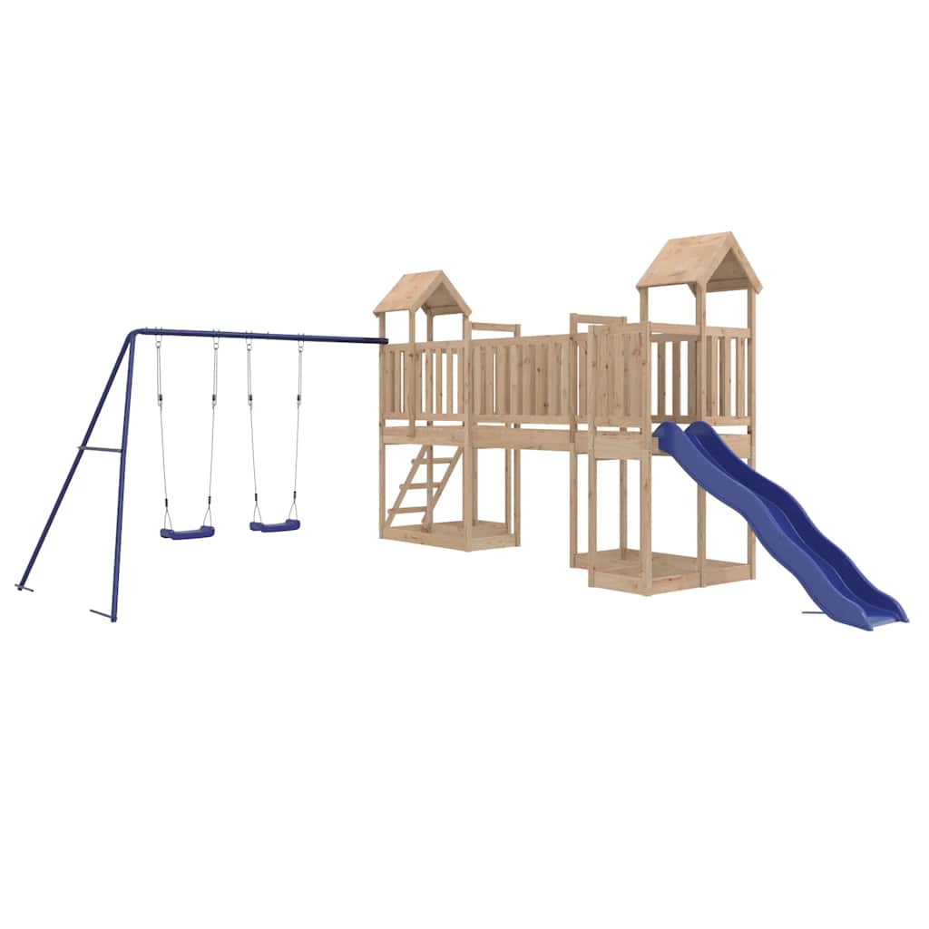 vidaXL Outdoor Playset Solid Wood Pine - Brown - 32553