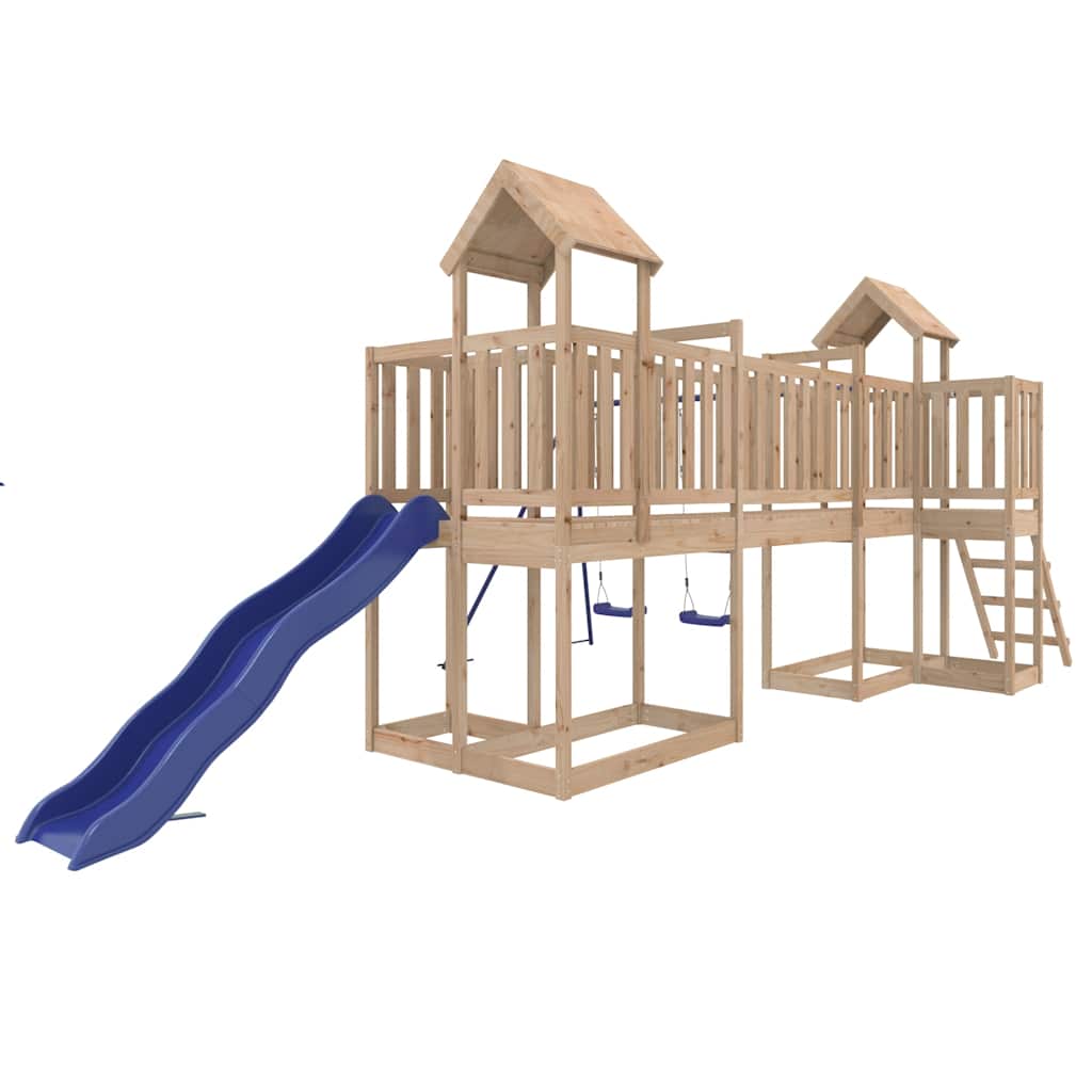 vidaXL Outdoor Playset Solid Wood Pine - Brown - 32553