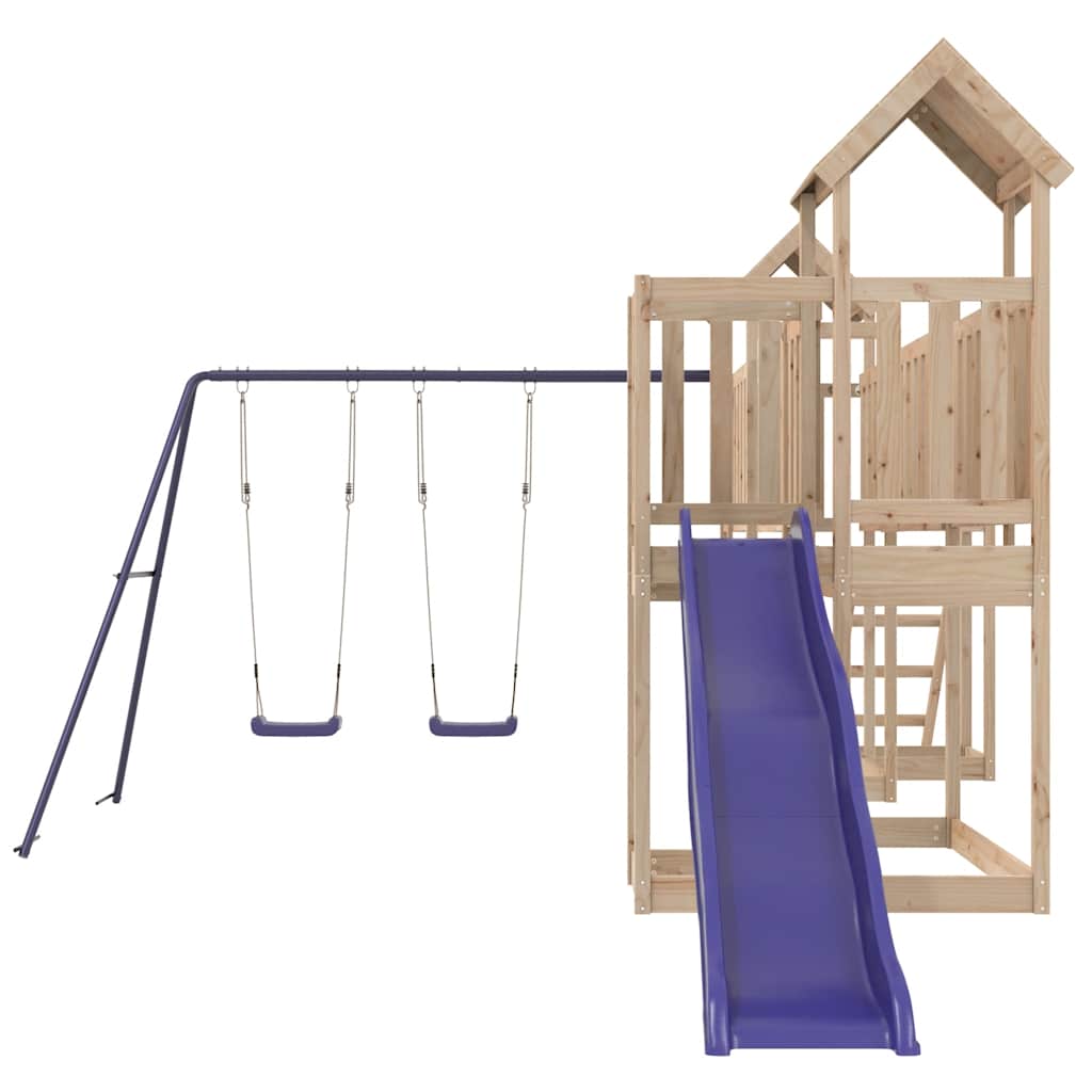 vidaXL Outdoor Playset Solid Wood Pine - Brown - 32553