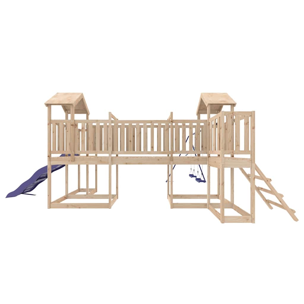 vidaXL Outdoor Playset Solid Wood Pine - Brown - 32553