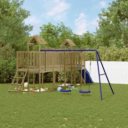 vidaXL Outdoor Playset Impregnated Wood Pine - Brown - 32559