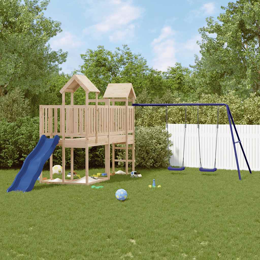 vidaXL Outdoor Playset Solid Wood Pine - Brown - 32560