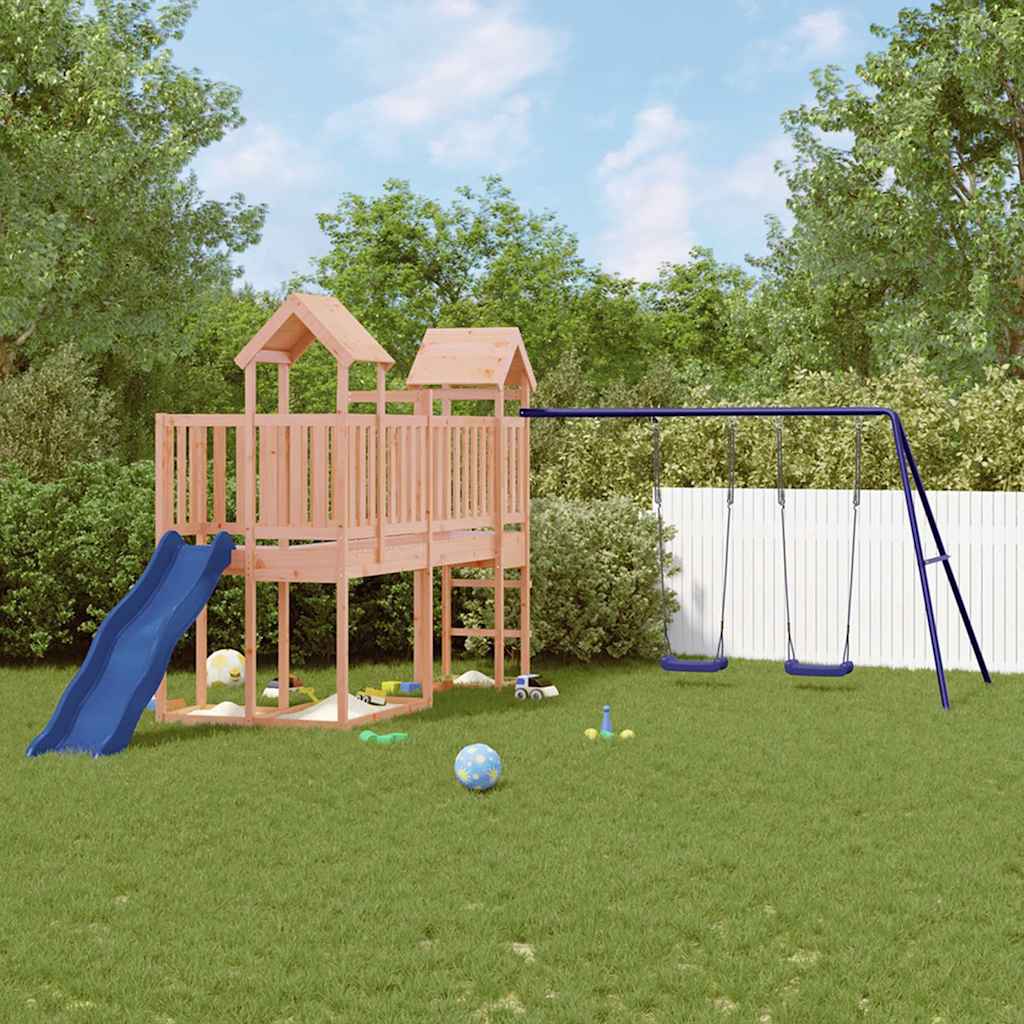 vidaXL Outdoor Playset Solid Wood Douglas - Brown - 32561