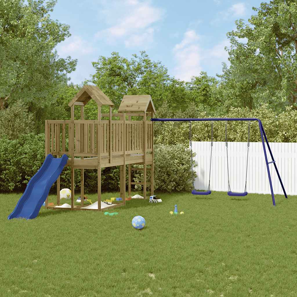 vidaXL Outdoor Playset Impregnated Wood Pine - Brown - 32562