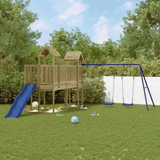 vidaXL Outdoor Playset Impregnated Wood Pine - Brown - 32562