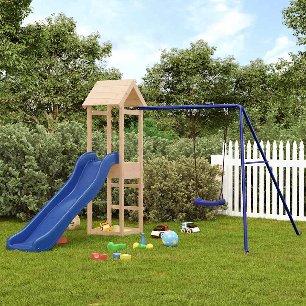 vidaXL Outdoor Playset Solid Wood Pine - Brown - 32574