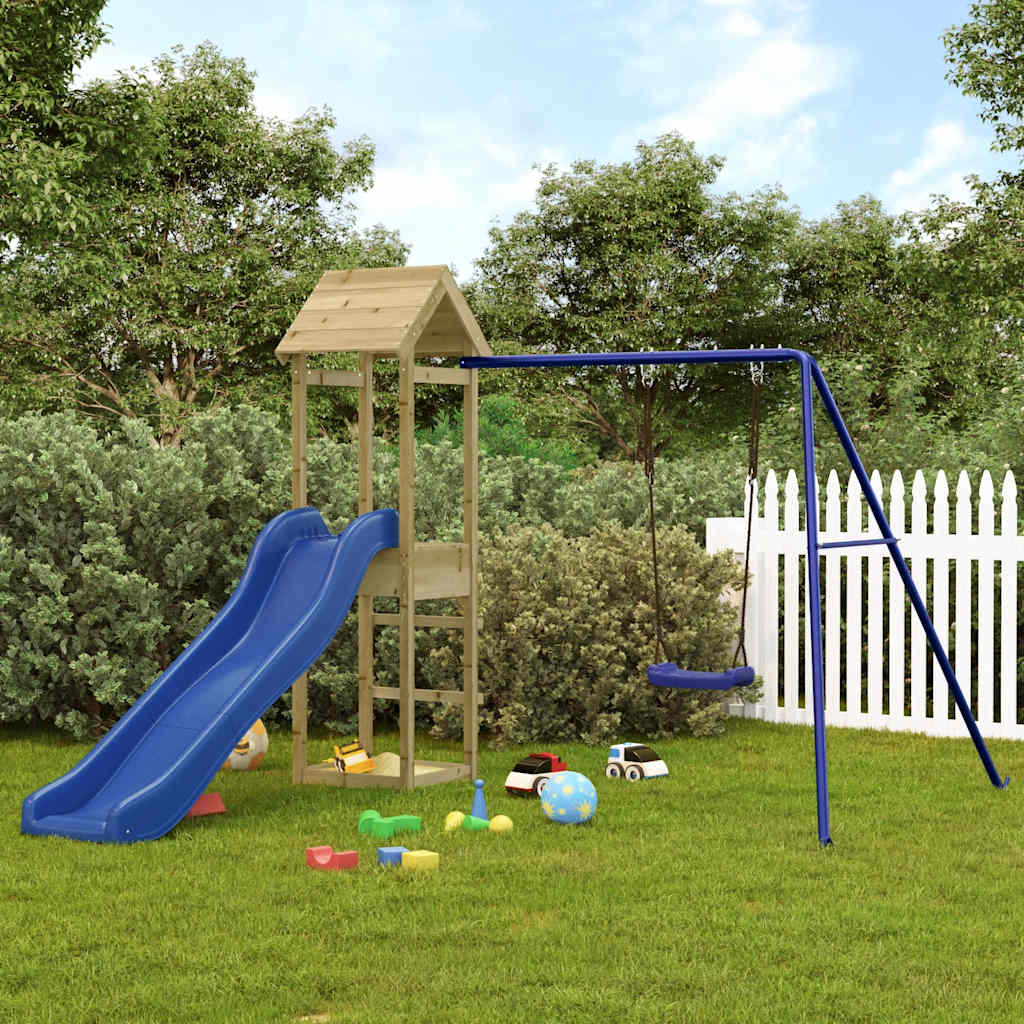 vidaXL Outdoor Playset Impregnated Wood Pine - Brown - 32592