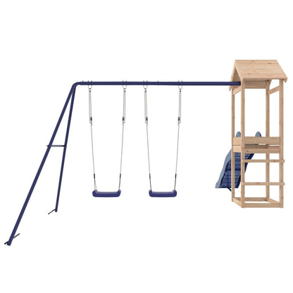 vidaXL Outdoor Playset Solid Wood Pine - Brown - 32605
