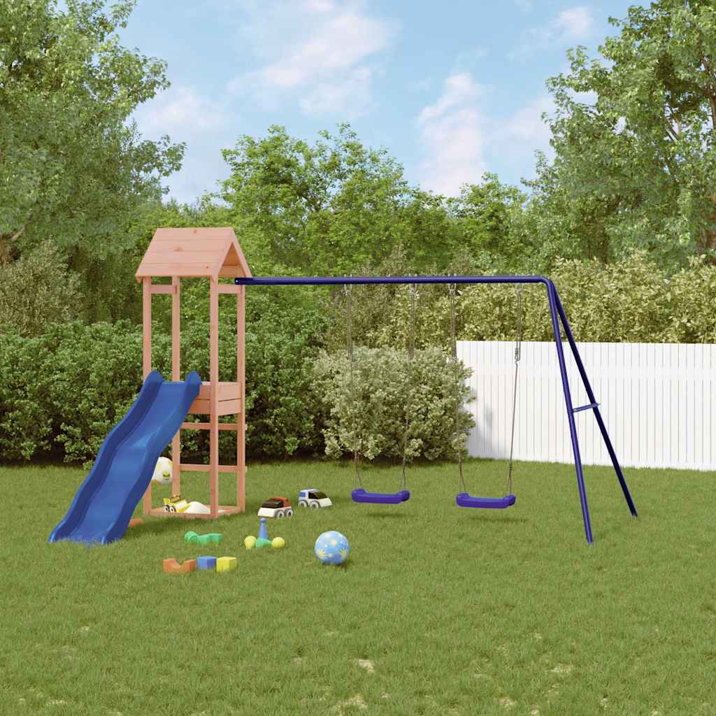 vidaXL Outdoor Playset Solid Wood Douglas - Brown - 32606