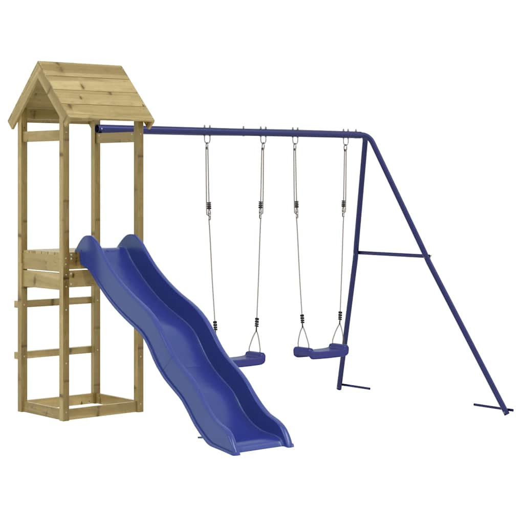 vidaXL Outdoor Playset Impregnated Wood Pine - Brown - 32607