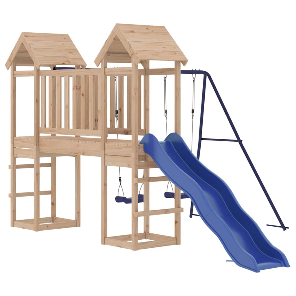 vidaXL Outdoor Playset Solid Wood Pine - Brown - 32616