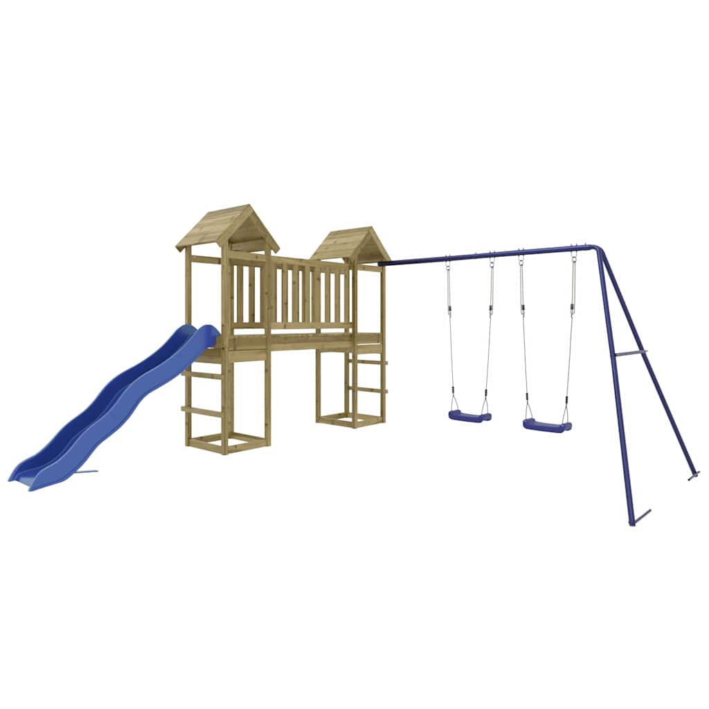vidaXL Outdoor Playset Impregnated Wood Pine - Brown - 32618