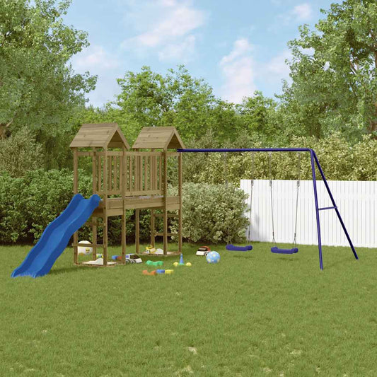 vidaXL Outdoor Playset Impregnated Wood Pine - Brown - 32618