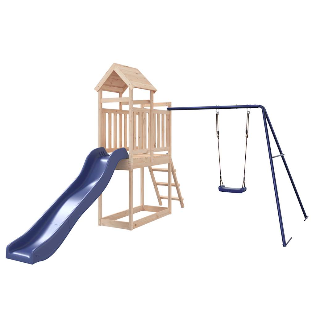 vidaXL Outdoor Playset Solid Wood Pine - Brown - 32645
