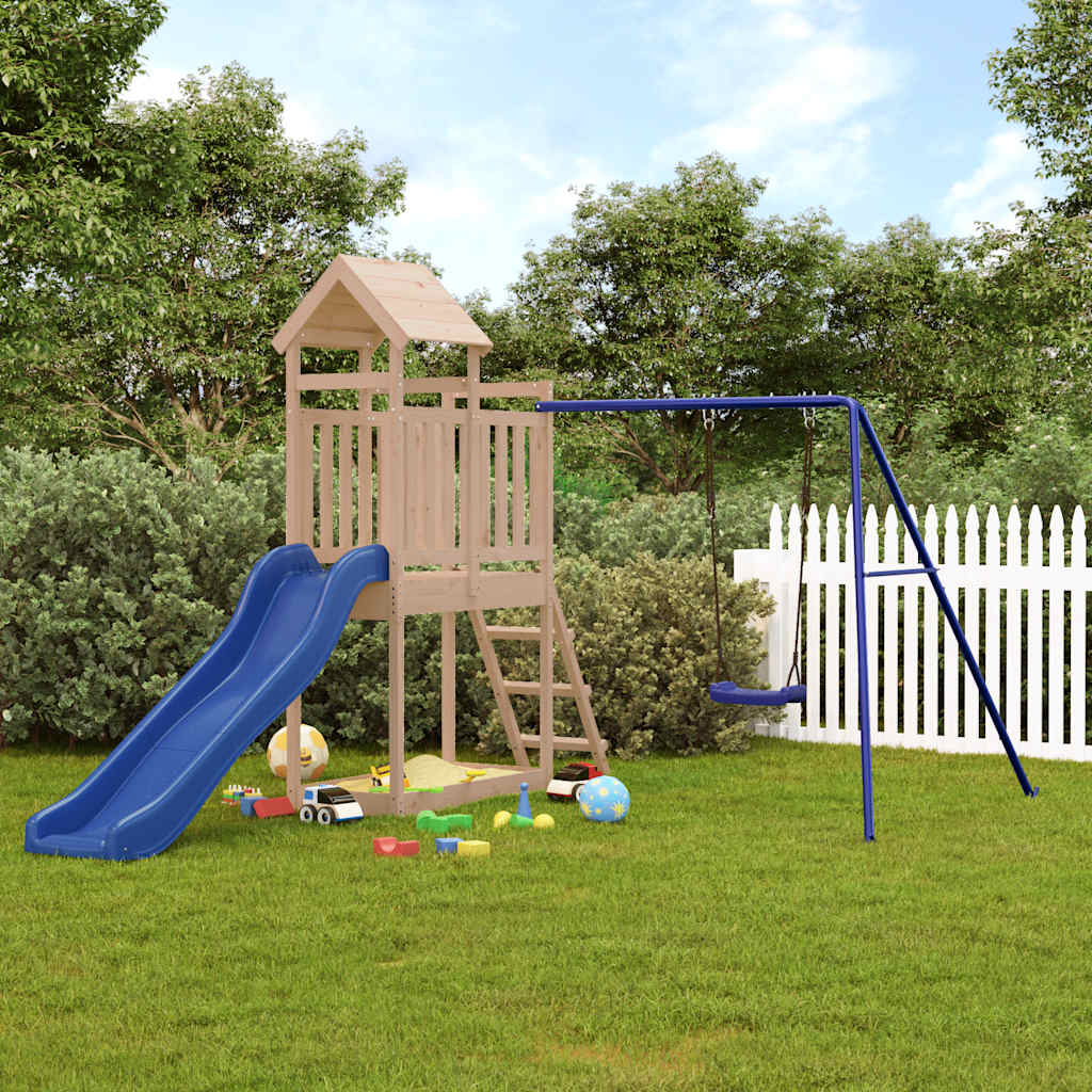 vidaXL Outdoor Playset Solid Wood Pine - Brown - 32645