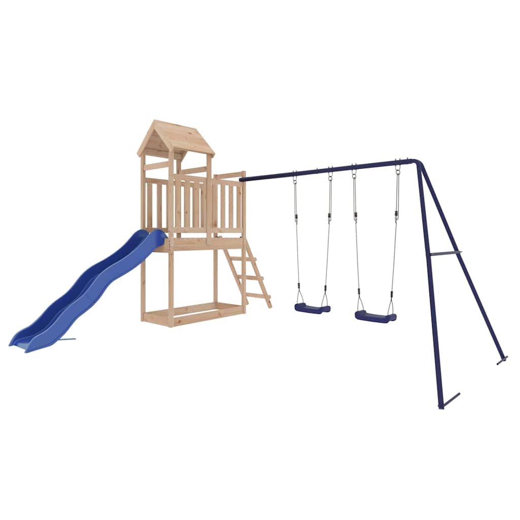vidaXL Outdoor Playset Solid Wood Pine - Brown - 32647