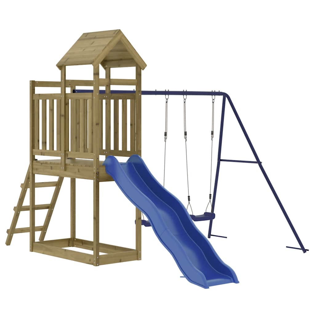 vidaXL Outdoor Playset Impregnated Wood Pine - Brown - 32656