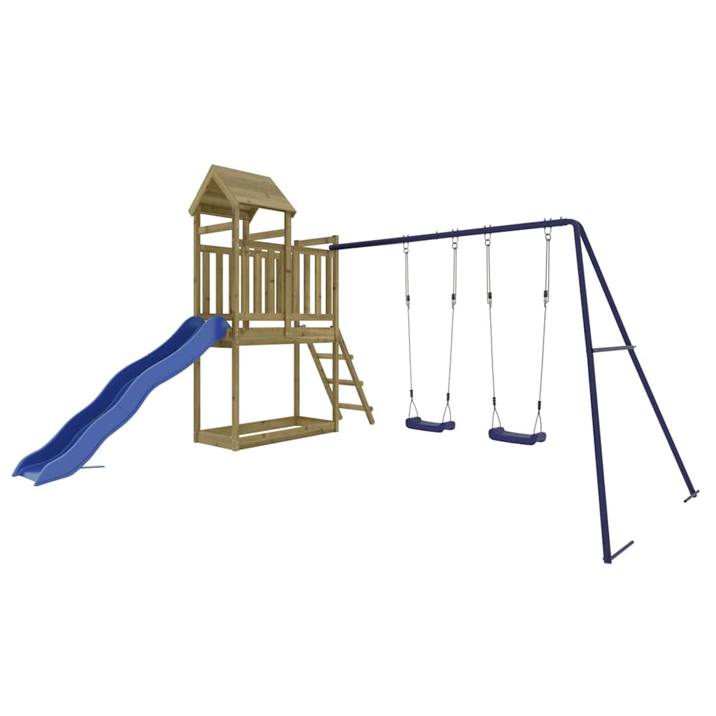 vidaXL Outdoor Playset Impregnated Wood Pine - Brown - 32656