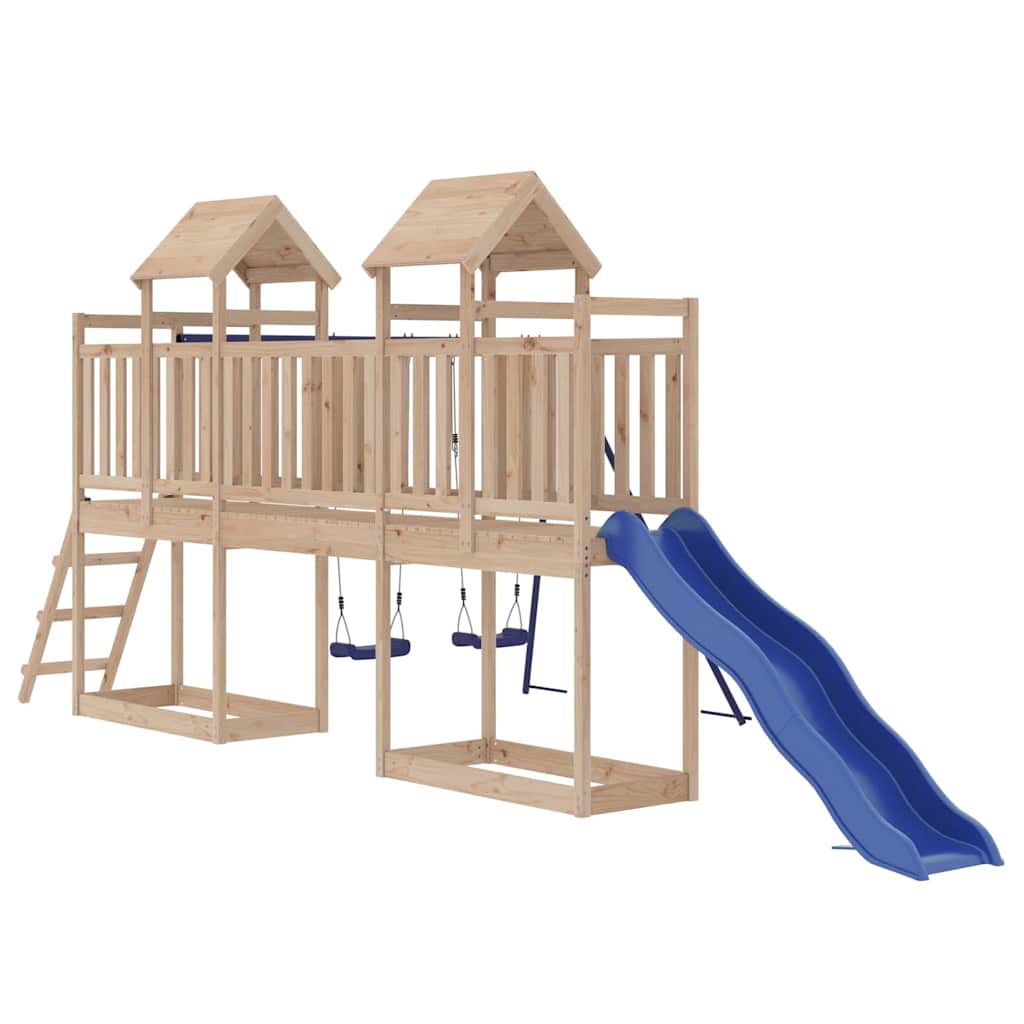 vidaXL Outdoor Playset Solid Wood Pine - Brown - 32660