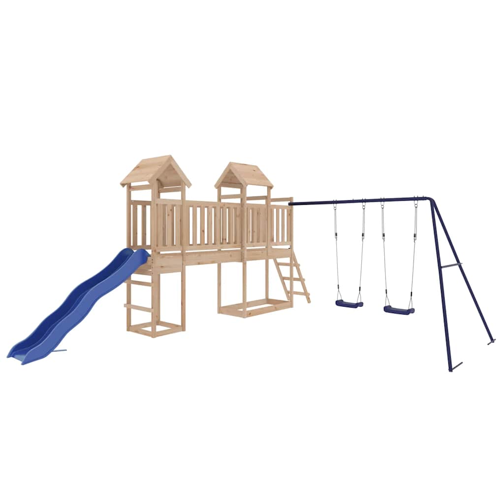 vidaXL Outdoor Playset Solid Wood Pine - Brown - 32666