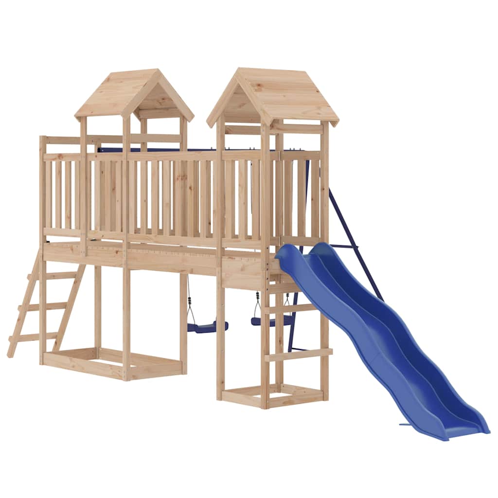 vidaXL Outdoor Playset Solid Wood Pine - Brown - 32666