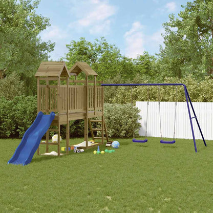vidaXL Outdoor Playset Impregnated Wood Pine - Brown - 32671