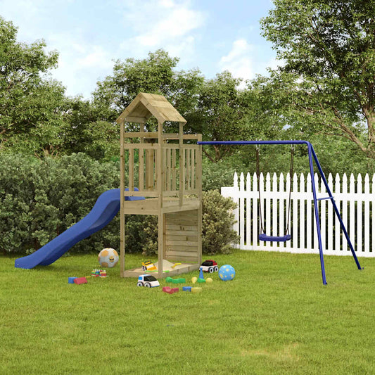 vidaXL Outdoor Playset Impregnated Wood Pine - Brown - 32731