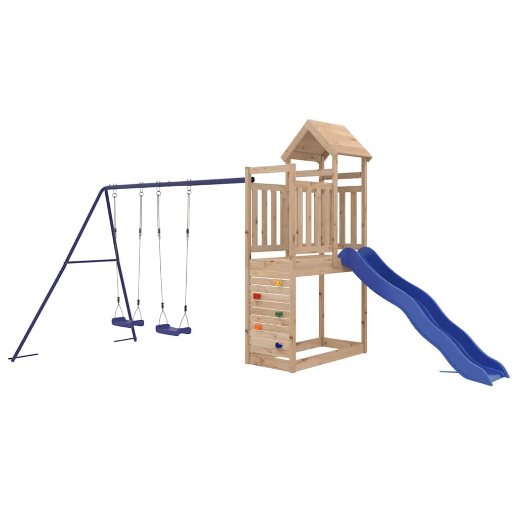 vidaXL Outdoor Playset Solid Wood Pine - Brown - 32733