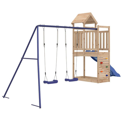 vidaXL Outdoor Playset Solid Wood Pine - Brown - 32733