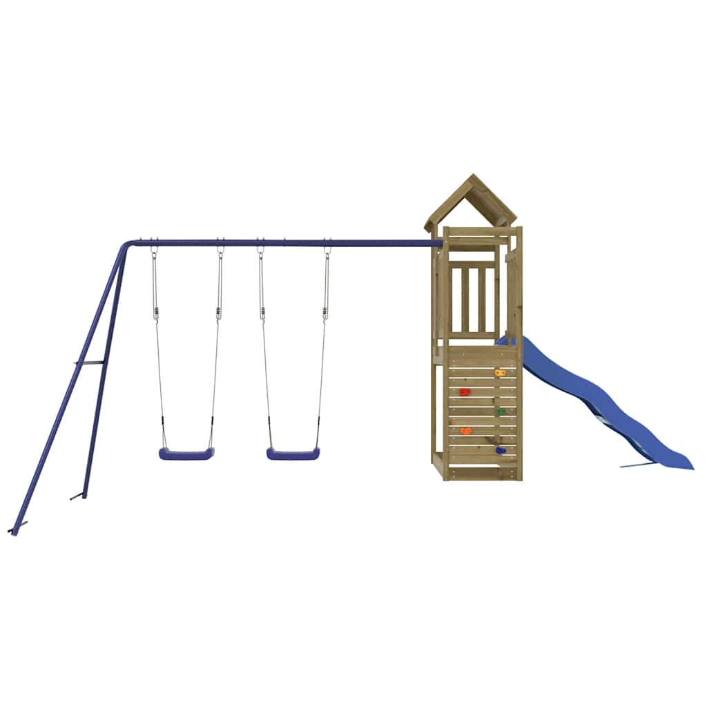 vidaXL Outdoor Playset Impregnated Wood Pine - Brown - 32745