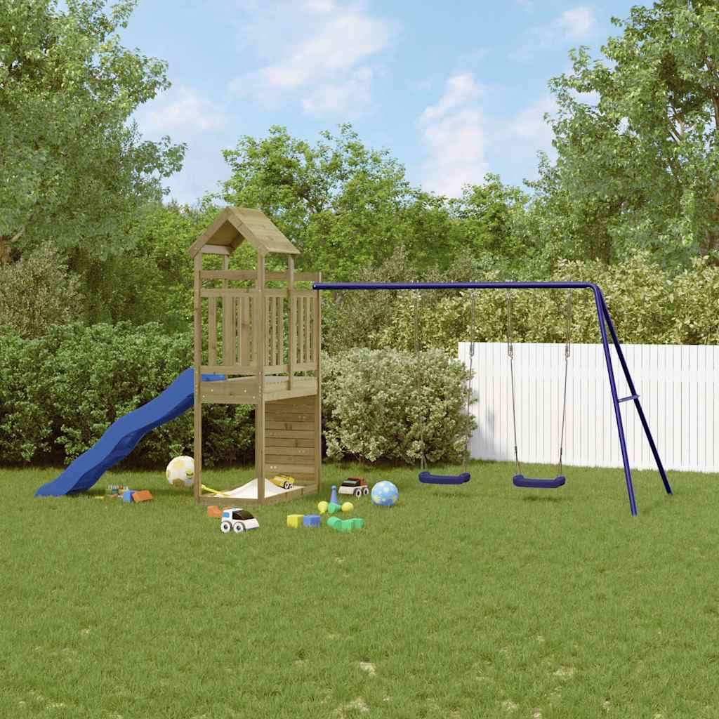 vidaXL Outdoor Playset Impregnated Wood Pine - Brown - 32745