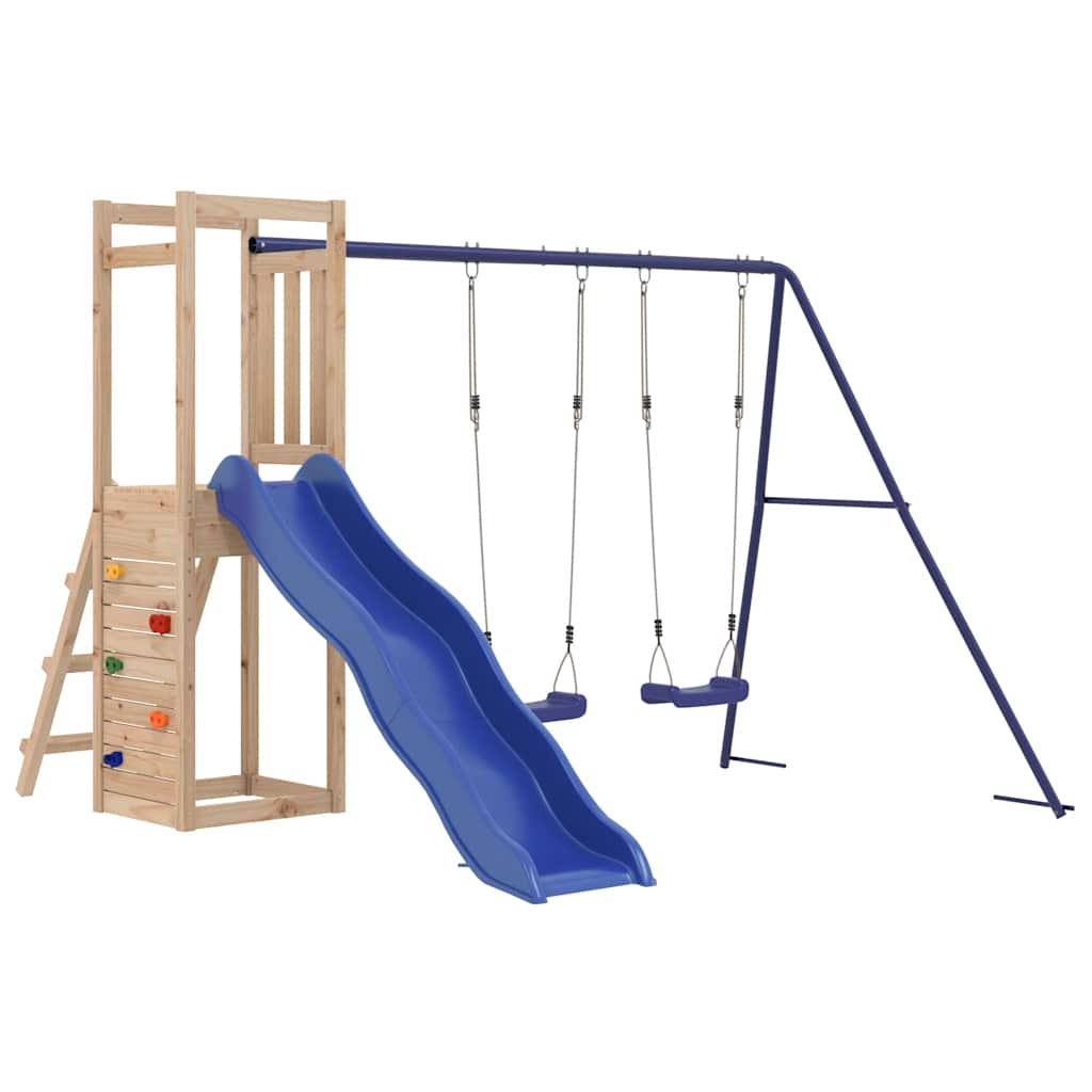 vidaXL Outdoor Playset Solid Wood Pine - Brown - 32820