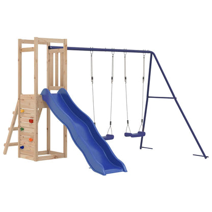 vidaXL Outdoor Playset Solid Wood Pine - Brown - 32820