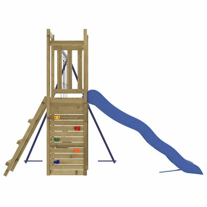 vidaXL Outdoor Playset | Brown | Solid pine wood, Polypropylene | Large