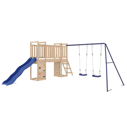 vidaXL Outdoor Playset | Natural wood | Solid pine wood | Large | Playground Set - Brown