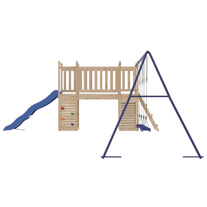 vidaXL Outdoor Playset | Natural wood | Solid pine wood | Large | Playground Set - Brown