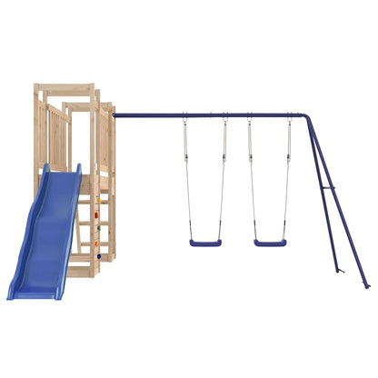 vidaXL Outdoor Playset | Natural wood | Solid pine wood | Large | Playground Set - Brown