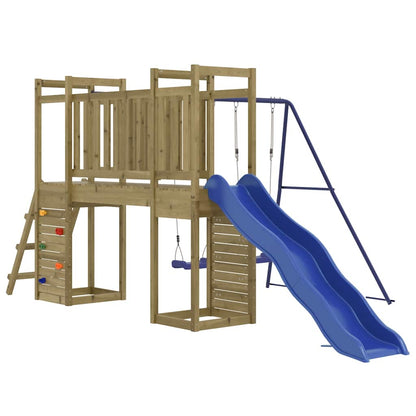 vidaXL Outdoor Playset | Pinewood | Vacuum pressure treated | Large | Durable - Brown