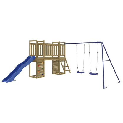 vidaXL Outdoor Playset | Pinewood | Vacuum pressure treated | Large | Durable - Brown