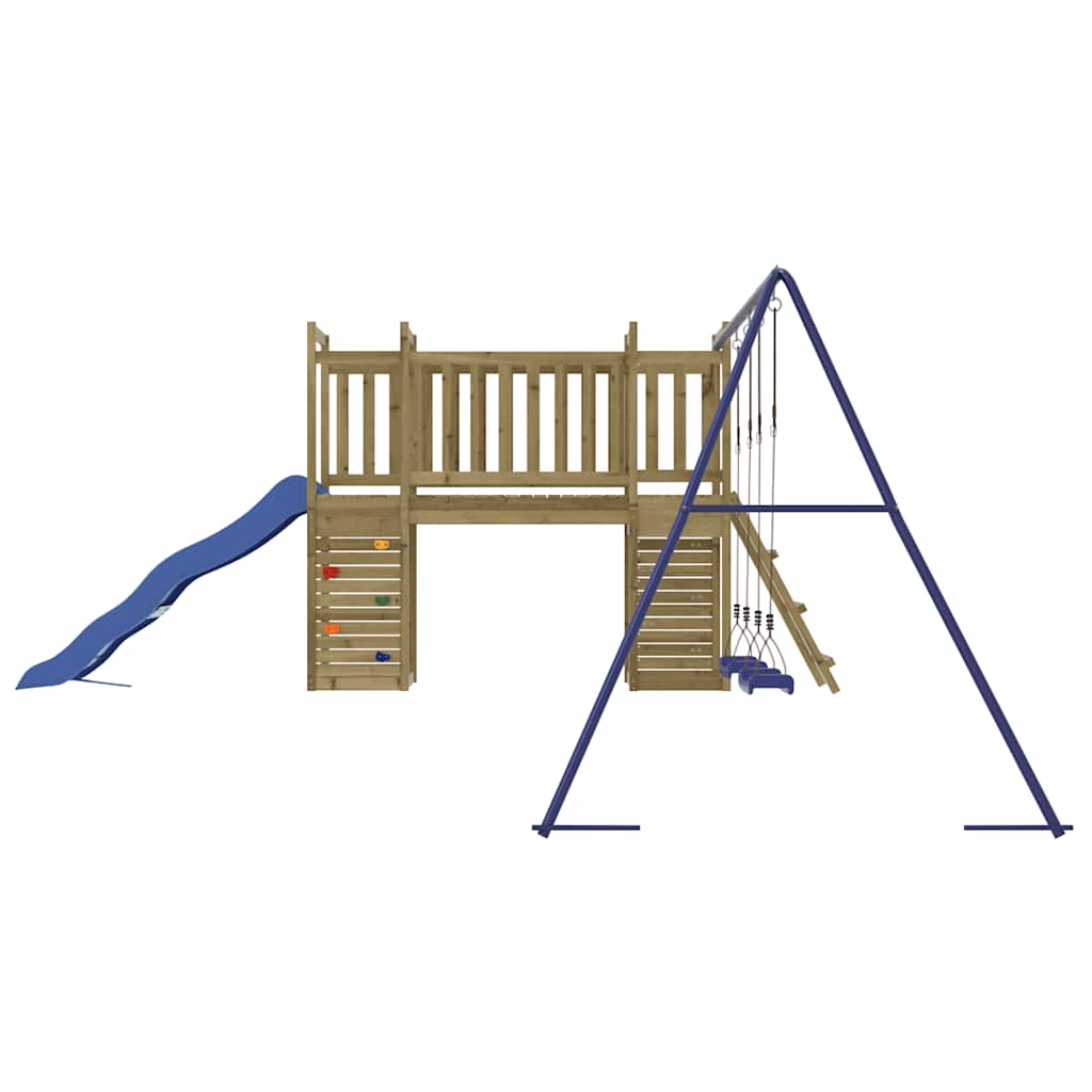 vidaXL Outdoor Playset | Pinewood | Vacuum pressure treated | Large | Durable - Brown