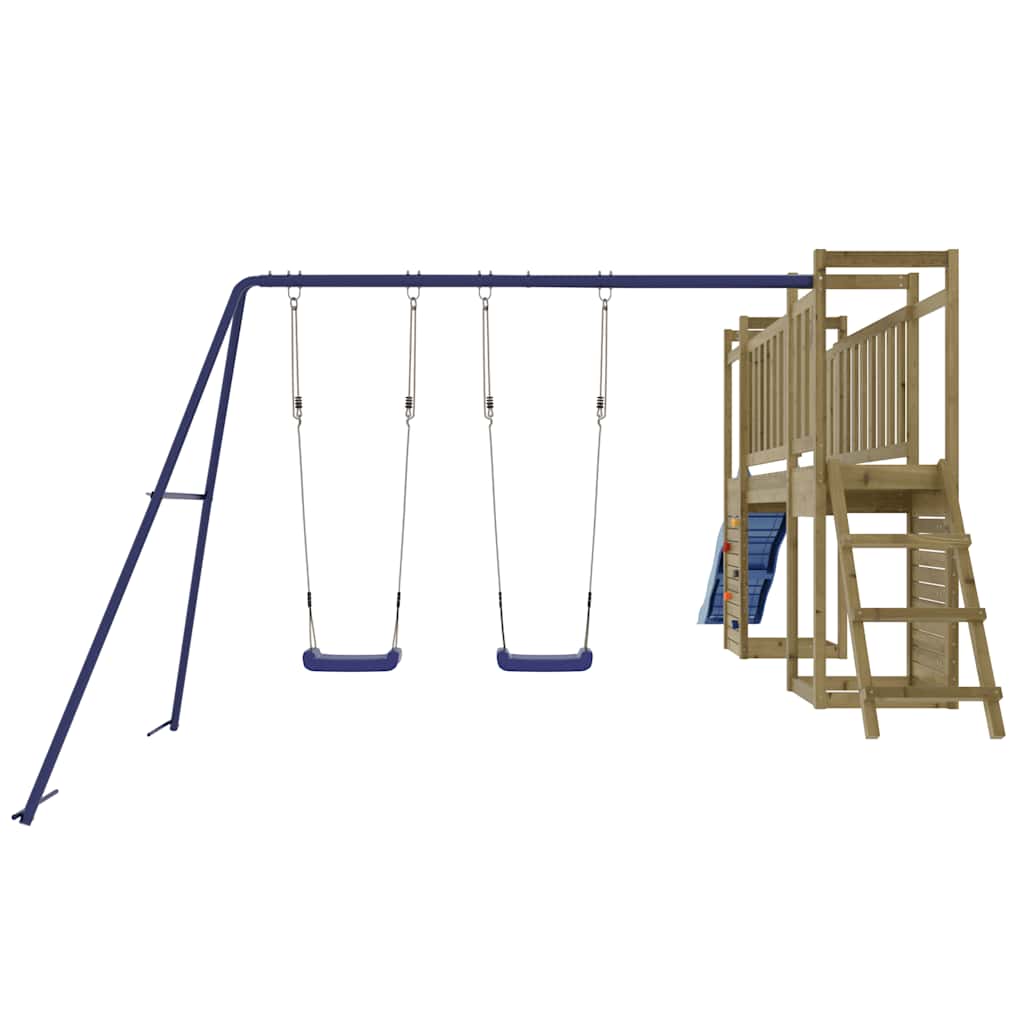 vidaXL Outdoor Playset | Pinewood | Vacuum pressure treated | Large | Durable - Brown