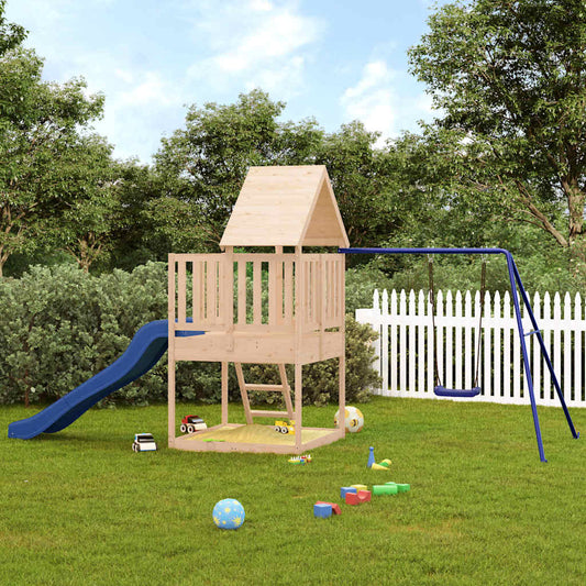 vidaXL Outdoor Playset Solid Wood Pine - Brown - 32873
